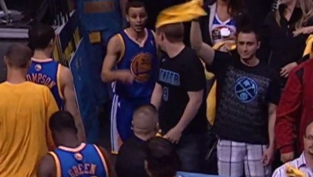 steph curry tries to fight fan